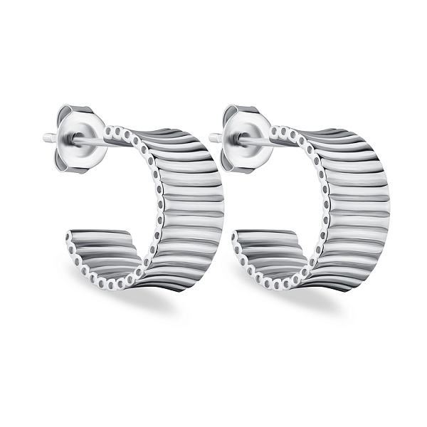 Серьги-пусеты из серебра без камней  (арт. 7518/6174) – изображение 1