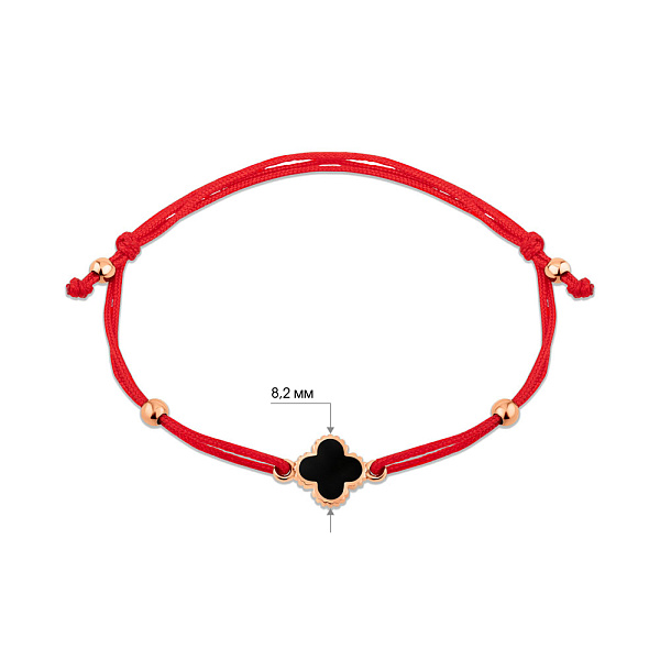 Браслет на нити с золотыми вставками и с эмалью (арт. 340077кеч) – изображение 3