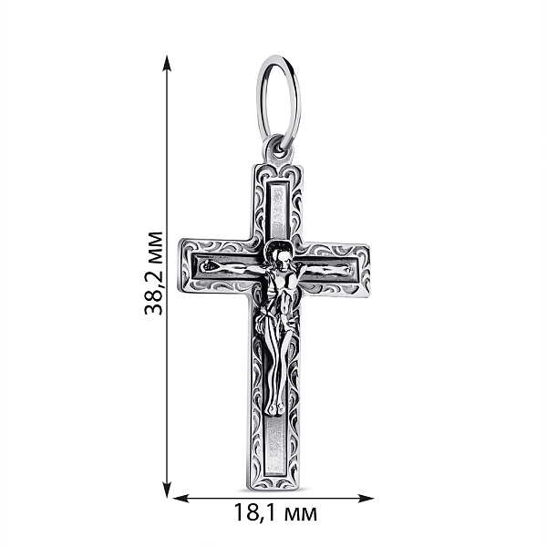 Серебряный крестик (арт. 7904/0425-ч) – изображение 2