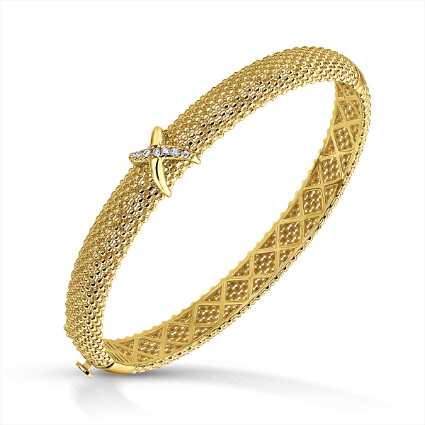 Жесткий браслет из желтого золота (арт. 3261321ж) – изображение 1