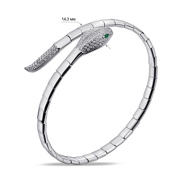 Браслет из серебра с альпинитами и фианитами (арт. 7509/4808аз) – изображение 2