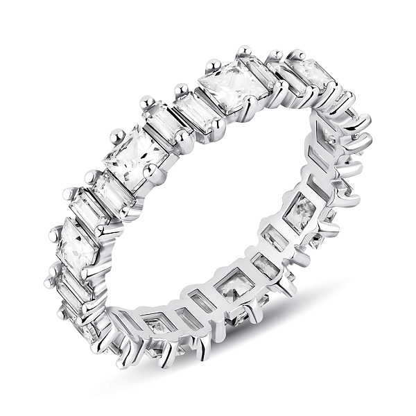 Серебряное кольцо с дорожкой из фианитов (арт. 7501/8140) – изображение 1