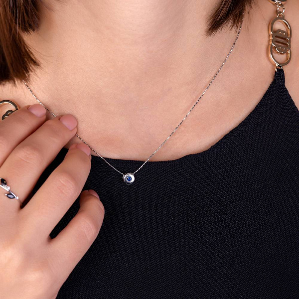 Подвес из белого золота с сапфиром (арт. 3103543202с) – изображение 2