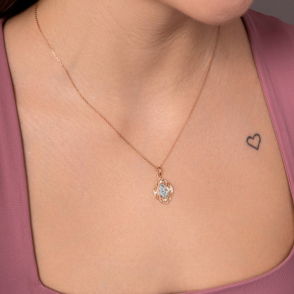 Золотая ладанка иконка Божья Матерь Владимирская (арт. 440591) – изображение 2