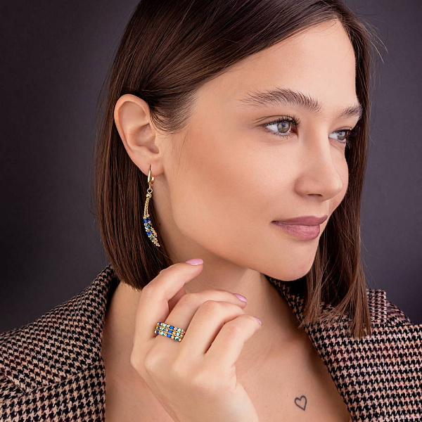 Серьги из желтого золота Francelli (арт. 1091271жсбрз) – изображение 3