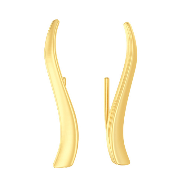 Золоті сережки клаймбери без каменів (арт. 110450ж) – зображення 1