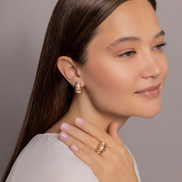 Кольцо из красного золота без камней (арт. 156792м) – изображение 4