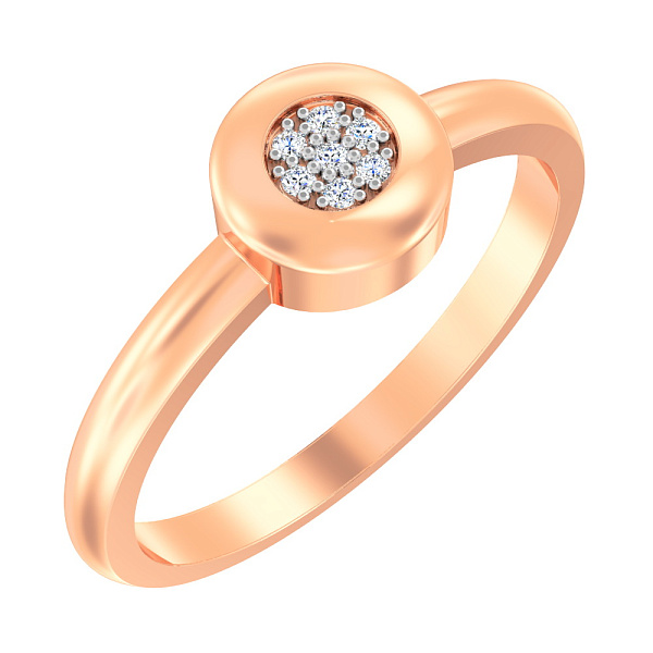 Золотое кольцо с фианитами (арт. 142100) – изображение 1