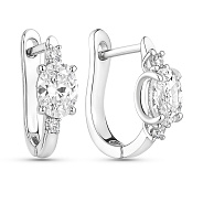 Сережки зі срібла з фіанітами (арт. 7502/10044)