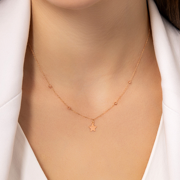 Колье Звезда из красного золота (арт. 352176а) – изображение 3