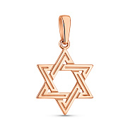 Фото Золотая подвеска Звезда Давида (арт. 440243)