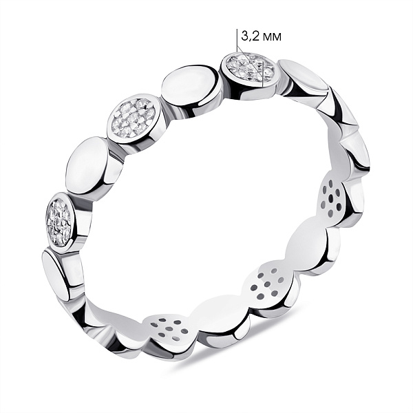 Серебряное кольцо с фианитами (арт. 7501/6219) – изображение 2