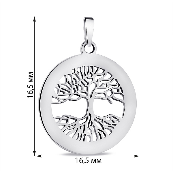 Срібний кулон Дерево життя без каміння (арт. 7503/3869) – зображення 2
