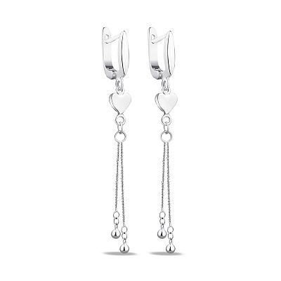 Срібні сережки Trendy Style з сердечками (арт. 7502/4237)