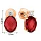 Золотые серьги с гранатом и фианитами (арт. 110379Пк) – изображение 2