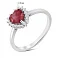 Серебряное кольцо Сердце с рубином (арт. 7501/2187974Р) – изображение 2