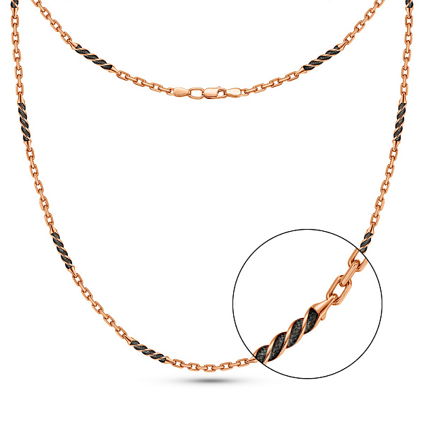 Золотая цепочка с чернением (арт. 360345ч) – изображение 1