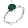 Срібна каблучка з малахітом (арт. 7501/6713млх) – зображення 2