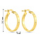 Серьги-кольца из желтого золота (арт. 105914/25ж) – изображение 4