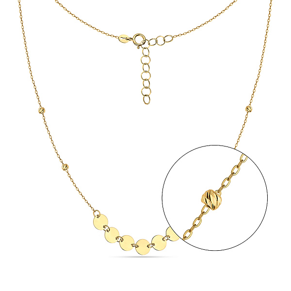 Кольє з жовтого золота "Монети" без каменів (арт. 352172ж) – зображення 1