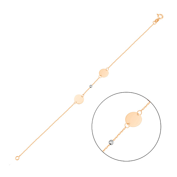 Браслет з червоного золота «Монети» (арт. 324590кб) – зображення 1