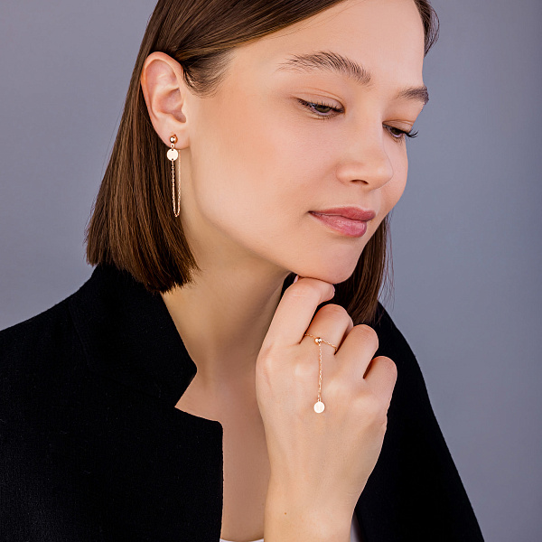 Золотые серьги FLY с монетками (арт. 1091344) – изображение 3