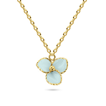 Колье из желтого золота Francelli с керамикой (арт. 352368жкмг)