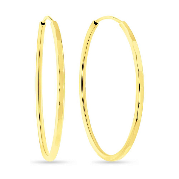 Серьги кольца из желтого золота (арт. 121902/30ж) – изображение 1