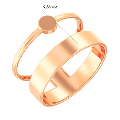 Двойное кольцо из золота без камней (арт. 140835)