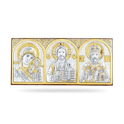 Икона Триптих (46,8x101,1 мм) (арт. AР-2/G)