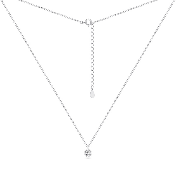 Серебряное колье с подвеской с фианитом (арт. 7507/792) – изображение 1