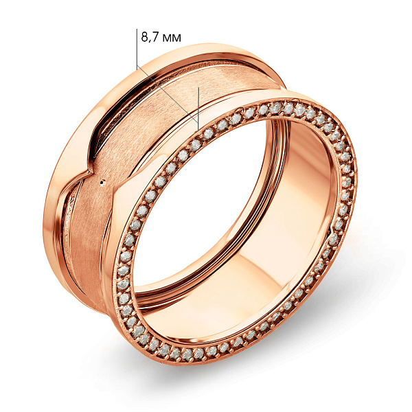 Кольцо из красного золота (арт. 155203) – изображение 2