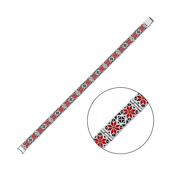 Браслет зі срібла з емаллю (арт. 7509/А046/1екчбрю) – зображення 1