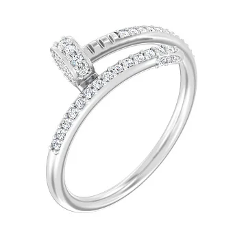 Золота каблучка Цвях з діамантами (арт. К011537020б)