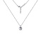 Серебряное колье с фианитом (арт. 7507/698) – изображение 2