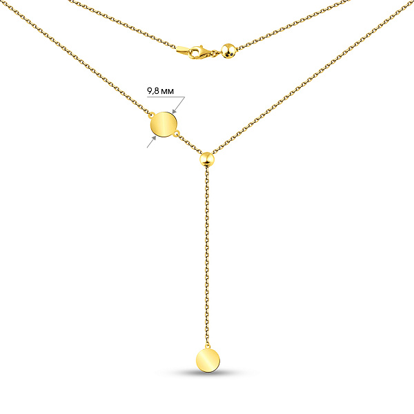 Колье FLY из желтого золота с регулировкой длины (арт. 352692/10ж) – изображение 3