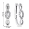 Серебряные серьги с фианитами (арт. 7902/5113-ч) – изображение 2