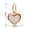 Золотой кулон Сердце с фианитами (арт. 424775) – изображение 2