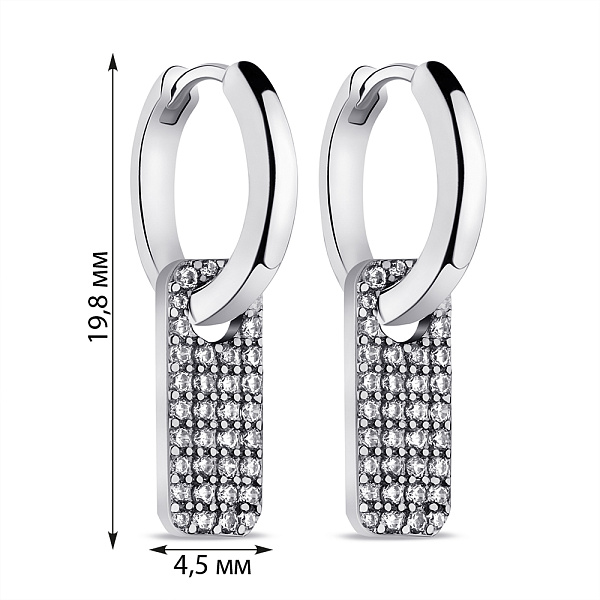 Серьги из серебра с подвесками Trendy Style (арт. 7502/9327/10) – изображение 2