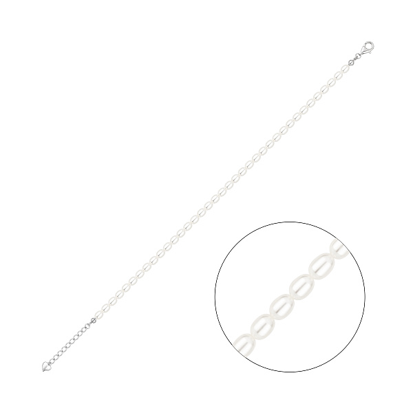 Серебряный браслет с жемчугом (арт. 7509/5235жб) – изображение 1
