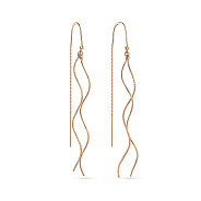 Фото Серьги-протяжки из красного золота (арт. 110967а)