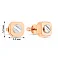 Сережки-пусети з червоного і білого золота (арт. 1101101кб) – зображення 4