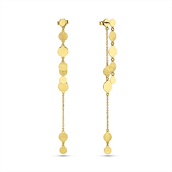Серьги из желтого золота с подвесками (арт. 1092075ж)