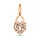 Золота підвіска Серце з фіанітами (арт. 422812) – зображення 1