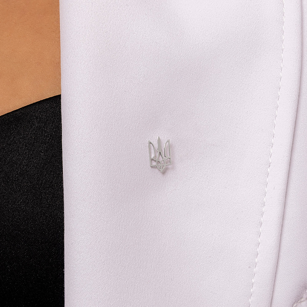 Значок з білого золота Герб України-Тризуб (арт. 360005б) – зображення 2