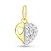 Подвес Сердце из желтого золота с фианитами (арт. 423080ж) – изображение 1