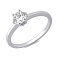 Серебряное кольцо с одним фианитом (арт. 7501/8329) – изображение 1