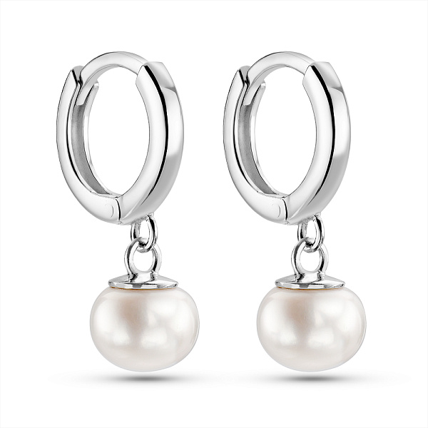 Серебряные серьги с жемчугом (арт. 7502/817жбсю) – изображение 1