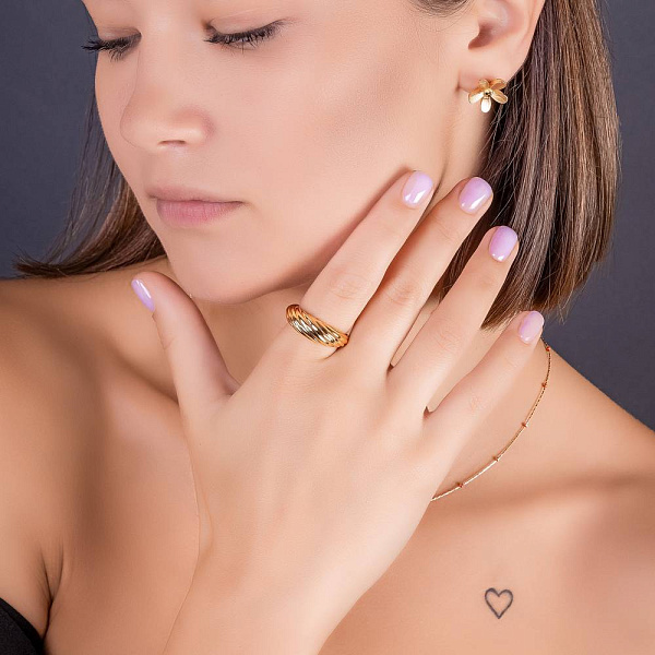 Золотые серьги Francelli Цветы (арт. 111205ж) – изображение 4