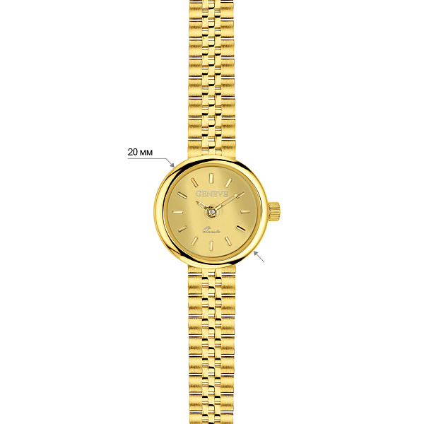 Тонкий годинник з жовтого золота (арт. 260167жж) – зображення 3